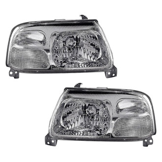 Pacific Best® - Driver and Passenger Side Replacement Headlight Set Lens and Housing (Standard Line)