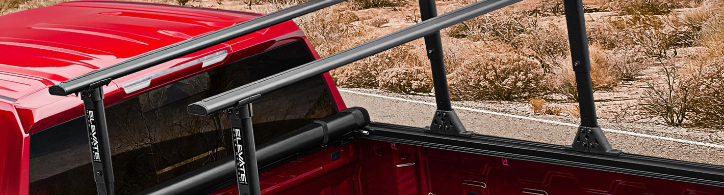 Durevo Universal Pick-Up Truck Ladder Racks Two Aluminum Bars Length Adjustable from Min 49 Inch to Max 64 Inch Four Brackets Mount Inside The Bed Rails of Roll Up Tonneau Cover 5.9, Black 