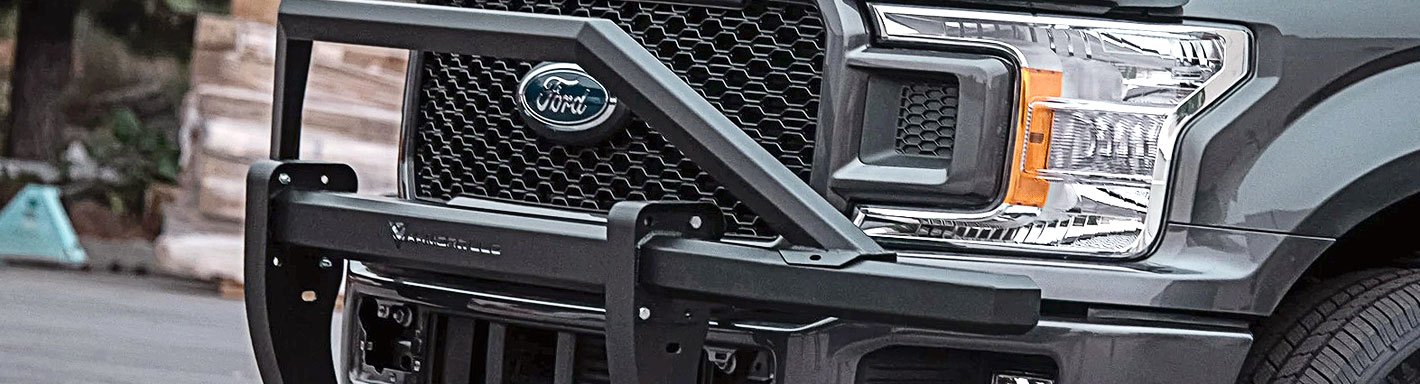 Topline Autopart Black Bull Bar Brush Push Front Bumper Grill Grille Guard With Skid Plate V2 For 11-19 Ford Explorer 