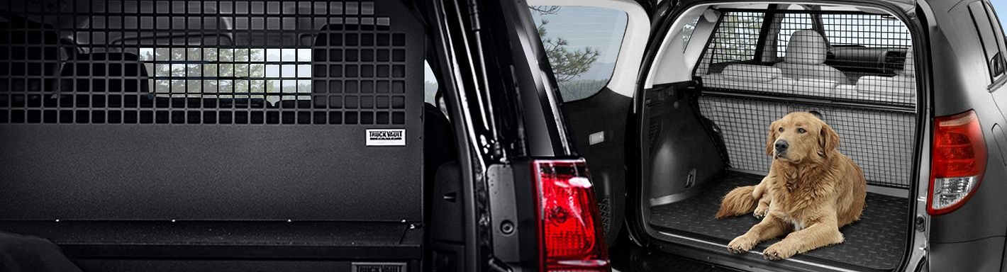 MOTOOS Barriers Adjustable Portable Travel Pet Safety Car Accessories Interior for SUV Restraint Car Van Vehicle Trucks Gate Universal Pet Barrier Black 