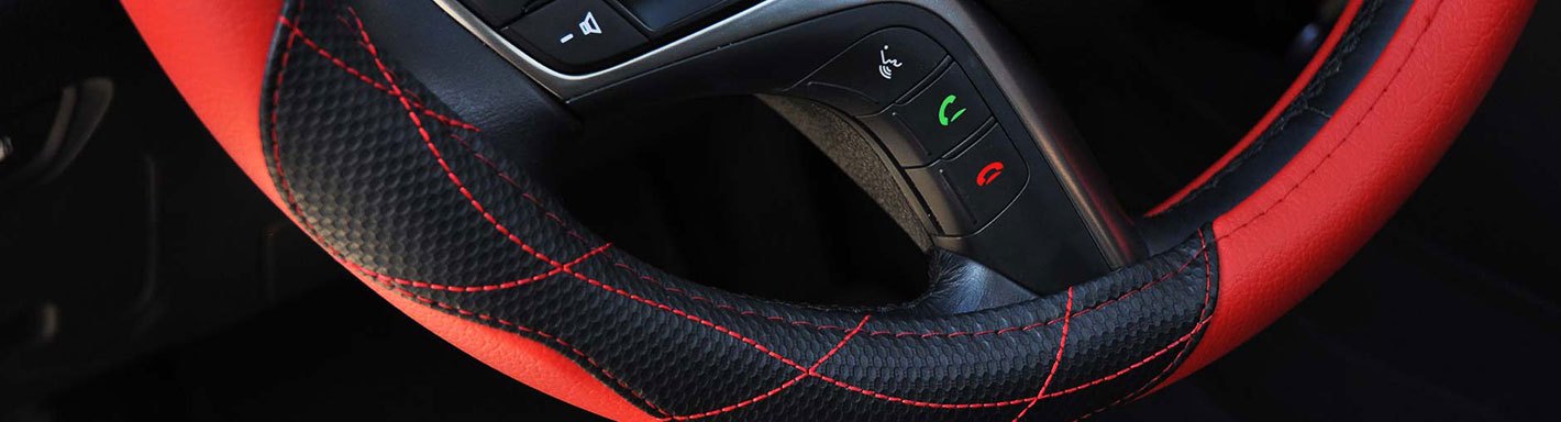 Yuauy Nature-style Steering Wheel Cover Microfiber Leather Anti-Slip Universal Car Steering Wheel Cover Faux Leather for Car Accessories Auto Car Without Inner Ring 5-star-Flower Red 