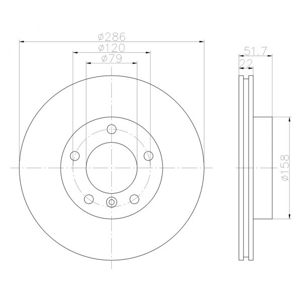 Pagid® - 1-Piece Front Brake Rotor