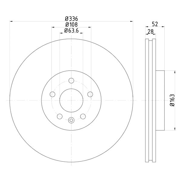 Pagid® - 1-Piece Front Brake Rotor