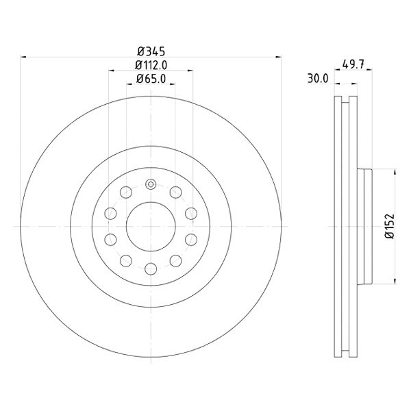 Pagid® - 1-Piece Front Brake Rotor