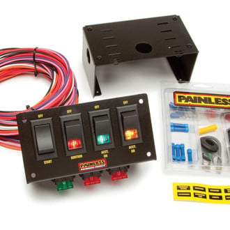 Painless Performance® - 4-Switch Fused Panel with Wiring and Hardware