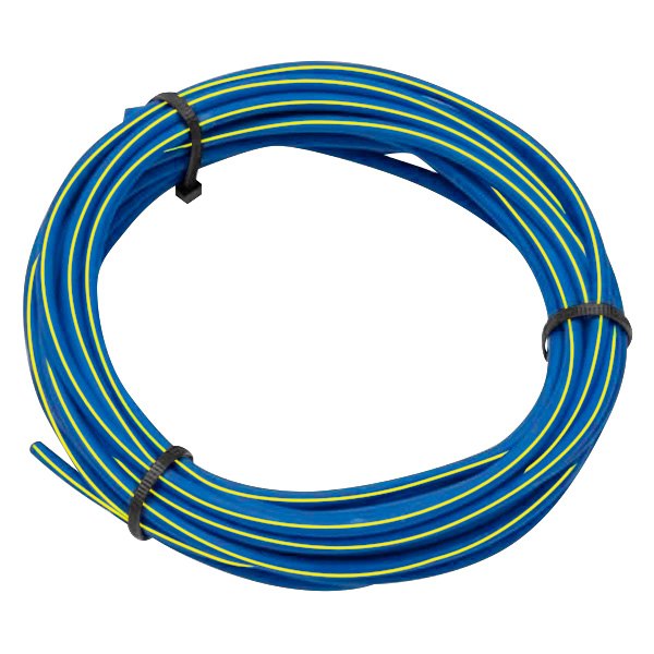 Painless Performance® - 14 Gauge Blue TXL Wire with Yellow Stripe (50 ft.)