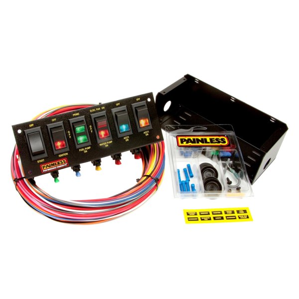 Painless Performance® - 6-Switch Fused Panel with Wiring and Hardware