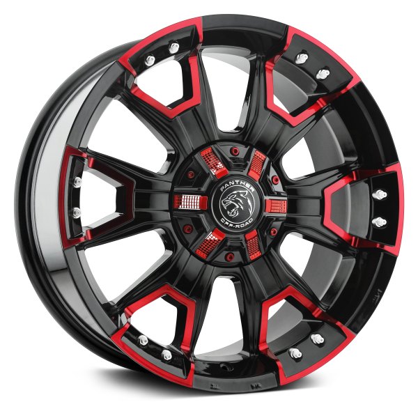 PANTHER OFFROAD® - 904 Gloss Black with Red Machined Accents