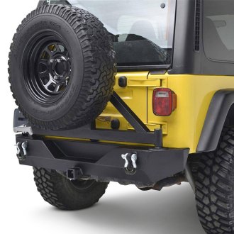 For Jeep Wrangler 87-06 Westin TrailBlazer Full Width Black Rear Tubular Bumper