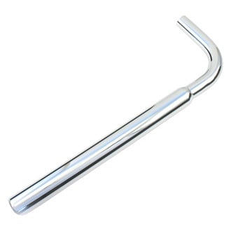 Patriot Exhaust® - Steel Bellflower Style Round Straight Cut Weld-On Chrome Exhaust Tip (1.875" Inlet, 2.5" Outlet, 32" Length)
