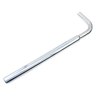 Patriot Exhaust® - Steel Bellflower Style Round Straight Cut Weld-On Chrome Exhaust Tip (1.875" Inlet, 2.5" Outlet, 30" Length)