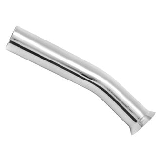 Patriot Exhaust® - Steel Curve Down Flare Turndown Weld-On Chrome Exhaust Tip (1.875" Inlet, 2.175" Outlet, 12" Length)