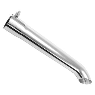 Patriot Exhaust® - Steel Turndown Non-Rolled Edge Clamp-On Chrome Exhaust Tip