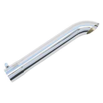Patriot Exhaust® - Steel Turndown Non-Rolled Edge Clamp-On Chrome Exhaust Tip (1.75" Inlet, 1.75" Outlet, 13" Length)