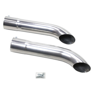 Patriot Exhaust® - Steel Metallic Ceramic Coating Turnout Exhaust Side Pipes (3.5" Inlet, 3.5" Outlet, 20" Length)