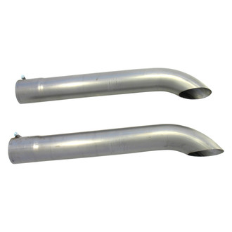Patriot Exhaust® - Steel Turndown Bolt-On Raw Exhaust Turnouts (3" Inlet, 3" Outlet, 24" Length)