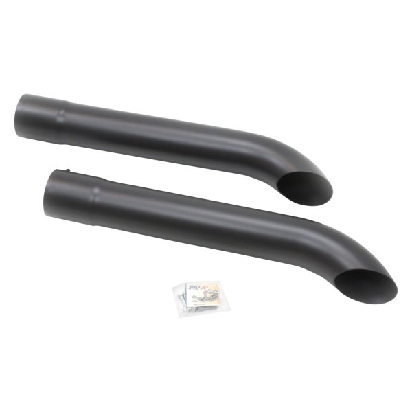 Patriot Exhaust® - Steel Hi-Temp Black Coating Turnout Exhaust Side Pipes