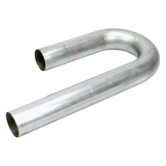 Patriot Exhaust® - 304 SS 180 Degree J-Bend Pipe (2" OD, 6" Leg A Length, 12" Leg B Length, 4" CLR)