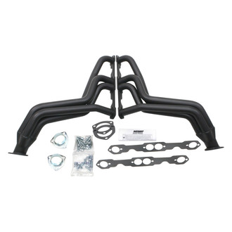Patriot Exhaust® - Hi-Temp Black Coated Fenderwell Exhaust Headers