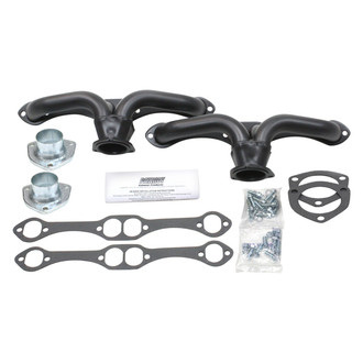 Patriot Exhaust® - Steel Hi-Temp Black Coated Tight Tuck Street Rod Exhaust Headers