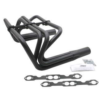 Patriot Exhaust® - Steel Hi-Temp Black Coated Long Tube Street Rod Sprint Car Style Exhaust Headers