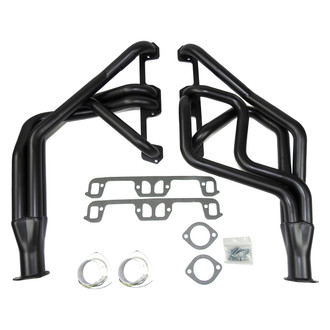 Patriot Exhaust® - Steel Hi-Temp Black Coated Long Tube Exhaust Headers