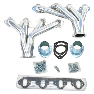 Patriot Exhaust® - Metallic Ceramic Coated Tight Tuck Street Rod Exhaust Headers