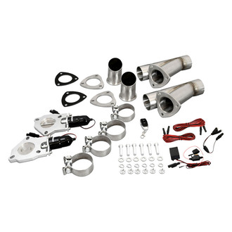 Patriot Exhaust® - 304 SS Exhaust Cut-Out Kit with Remote Electronic Control System