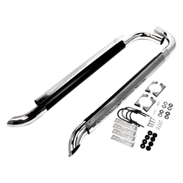 Patriot Exhaust® - Mild Steel Chrome Shielded Side Header-Back Exhaust System