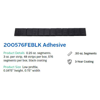 Perfect Equipment® - QuikStik™ Black Low Profile Wheel Weights
