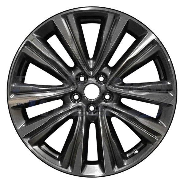 Perfection Wheel® - 20 x 8 5 V-Spoke Hyper Bright Smoked Silver Machined Alloy Factory Wheel (Refinished)