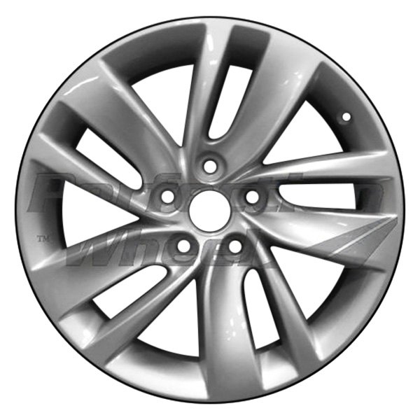 Perfection Wheel® - 18 x 8 5 Double Spiral-Spoke Bright Medium Silver Full Face Alloy Factory Wheel (Refinished)