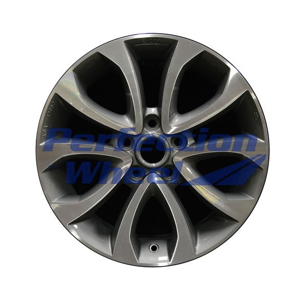 Perfection Wheel® - 17 x 7 5 V-Spoke Medium Metalic Charcoal Machined Alloy Factory Wheel (Refinished)