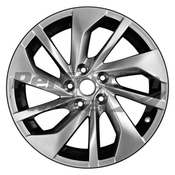 Perfection Wheel® - 18 x 7 10 Spiral-Spoke Hyper Medium Silver Full Face Alloy Factory Wheel (Refinished)