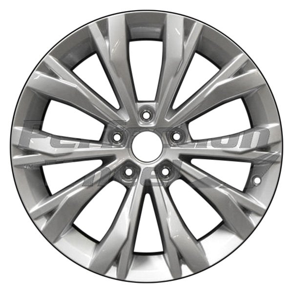 Perfection Wheel® - 17 x 7.5 5 V-Spoke Fine Bright Silver Full Face Alloy Factory Wheel (Refinished)