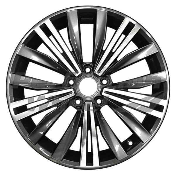 Perfection Wheel® - 18 x 7 Multi 5-Spoke Medium Charcoal Machined Bright PIB Alloy Factory Wheel (Refinished)