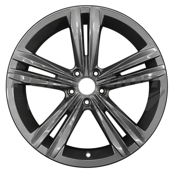 Perfection Wheel® - 19 x 8.5 Double 5-Spoke Blueish Silver Gray Full Face Alloy Factory Wheel (Refinished)