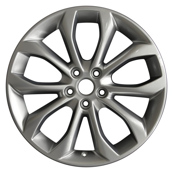 Perfection Wheel® - 18 x 8 5 V-Spoke Hyper Medium Silver Full Face Bright Alloy Factory Wheel (Refinished)