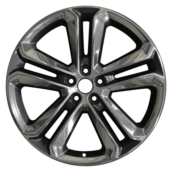 Perfection Wheel® - 20 x 8.5 Double 5-Spoke Dark Metallic Charcoal Polish Alloy Factory Wheel (Refinished)