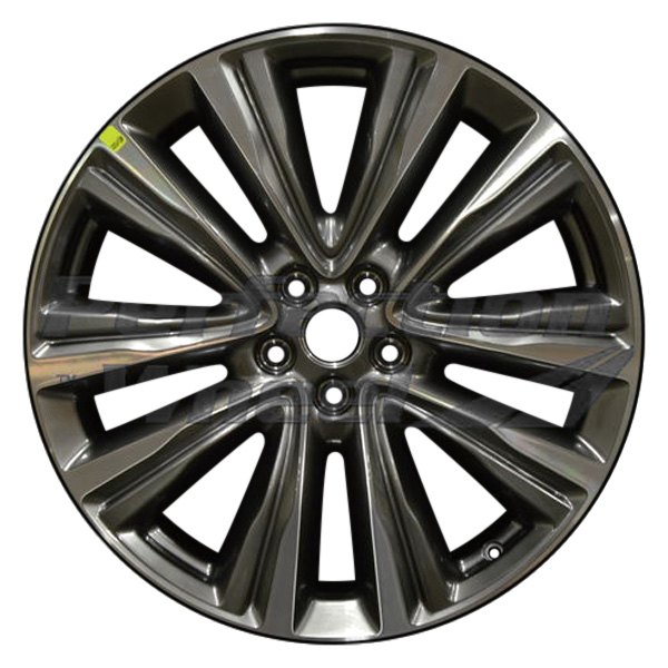 Perfection Wheel® - 20 x 8 5 V-Spoke Hyper Bright Smoked Silver Machined Bright Alloy Factory Wheel (Refinished)