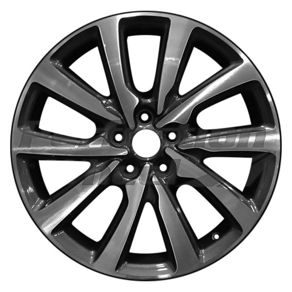 Perfection Wheel® - 18 x 8 10 Spiral-Spoke Dark Charcoal Machined PIB Alloy Factory Wheel (Refinished)