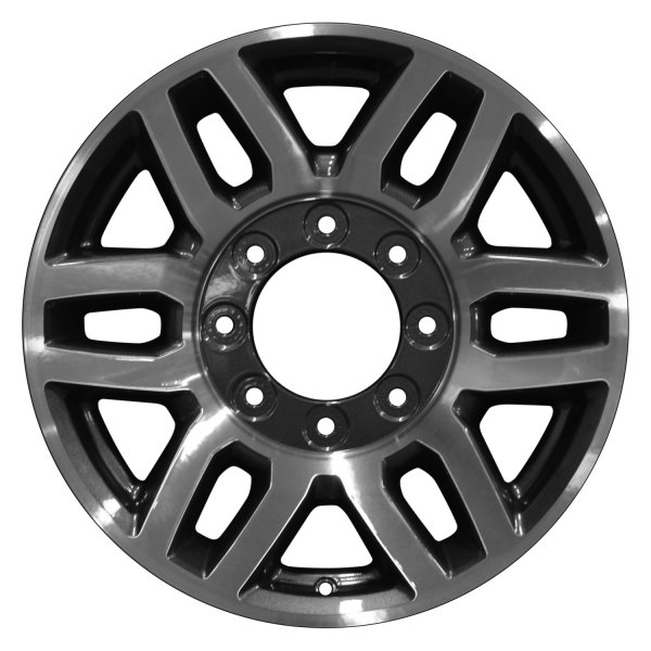 Perfection Wheel® - 18 x 8 6 V-Spoke Black Base with Dark Sparkle Charcoal Machined Alloy Factory Wheel (Refinished)
