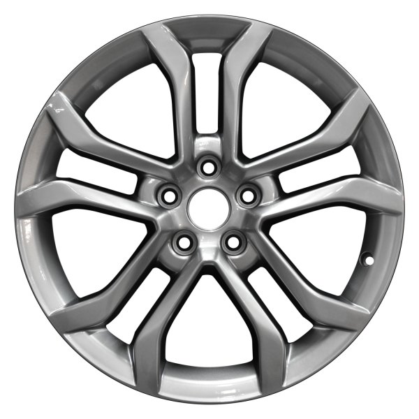 Perfection Wheel® - 18 x 8 5 V-Spoke Hyper Dark Silver Full Face Bright Alloy Factory Wheel (Refinished)