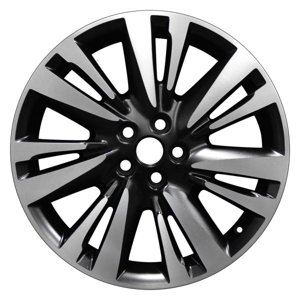 Perfection Wheel® - 19 x 8 7 V-Spoke Black Machine Matte Clear ID Alloy Factory Wheel (Refinished)