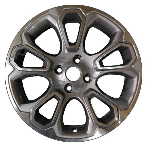 Perfection Wheel® - 17 x 7 5 V-Spoke Black Base Medium Charcoal Machined Alloy Factory Wheel (Refinished)