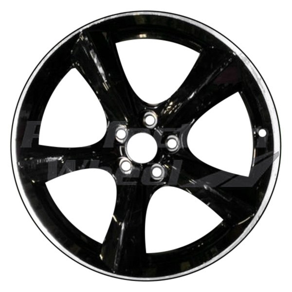 Perfection Wheel® - 19 x 9 5-Spoke Gloss Black Flange Cut PIB Alloy Factory Wheel (Refinished)