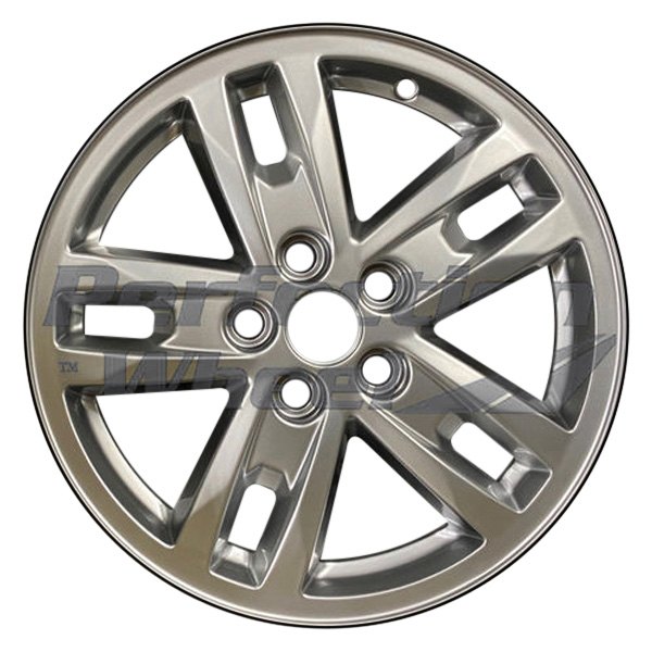 Perfection Wheel® - 16 x 6.5 Double 5-Spoke Metallic Hyper Smoked Silver Full Face Alloy Factory Wheel (Refinished)