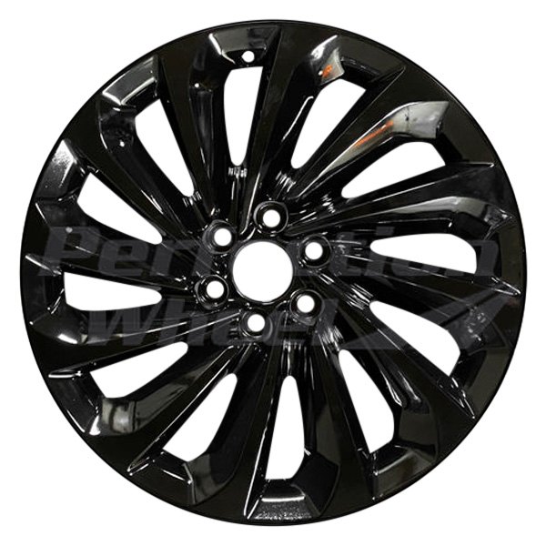 Perfection Wheel® - 22 x 9.5 12-Spoke Gloss Black Full Face PIB Alloy Factory Wheel (Refinished)