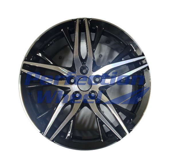 Perfection Wheel® - 19 x 8.5 5 W-Spoke Gloss Black Machine PIB and POD Alloy Factory Wheel (Refinished)