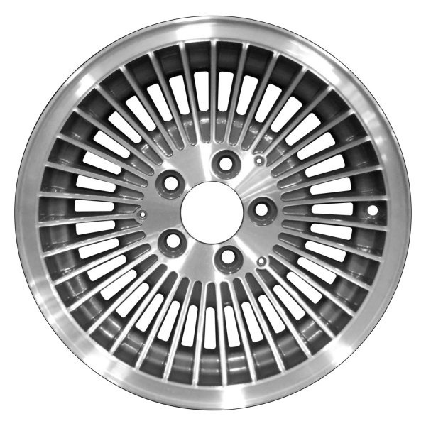 Perfection Wheel® - 15 x 6.5 35 Turbine-Spoke Medium Metallic Charcoal Machined Alloy Factory Wheel (Refinished)